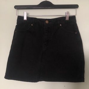 black forever 21 denim skirt